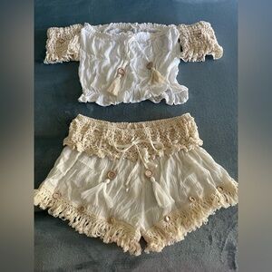 Ocean Drive Cream Two-Piece Set in Small